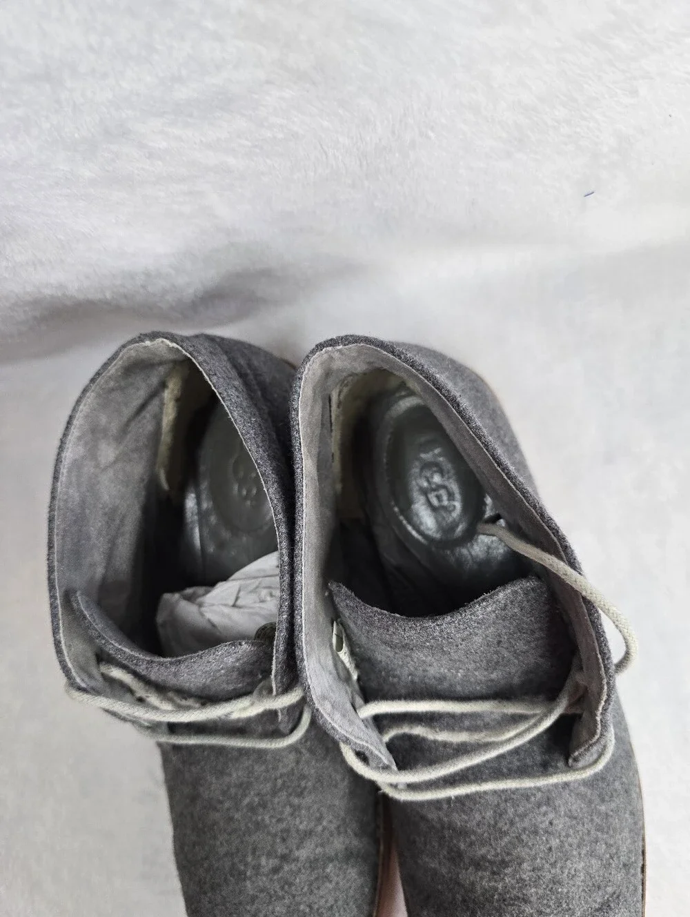 UGG Australia Westly Wool Chukka Boots- Men's Size 10 (USA) Charcoal Gray Wool